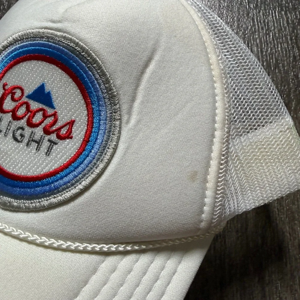 Aviator Nation Coors Light Trucker Hat Unisex White Retro Mesh Snapback Rare